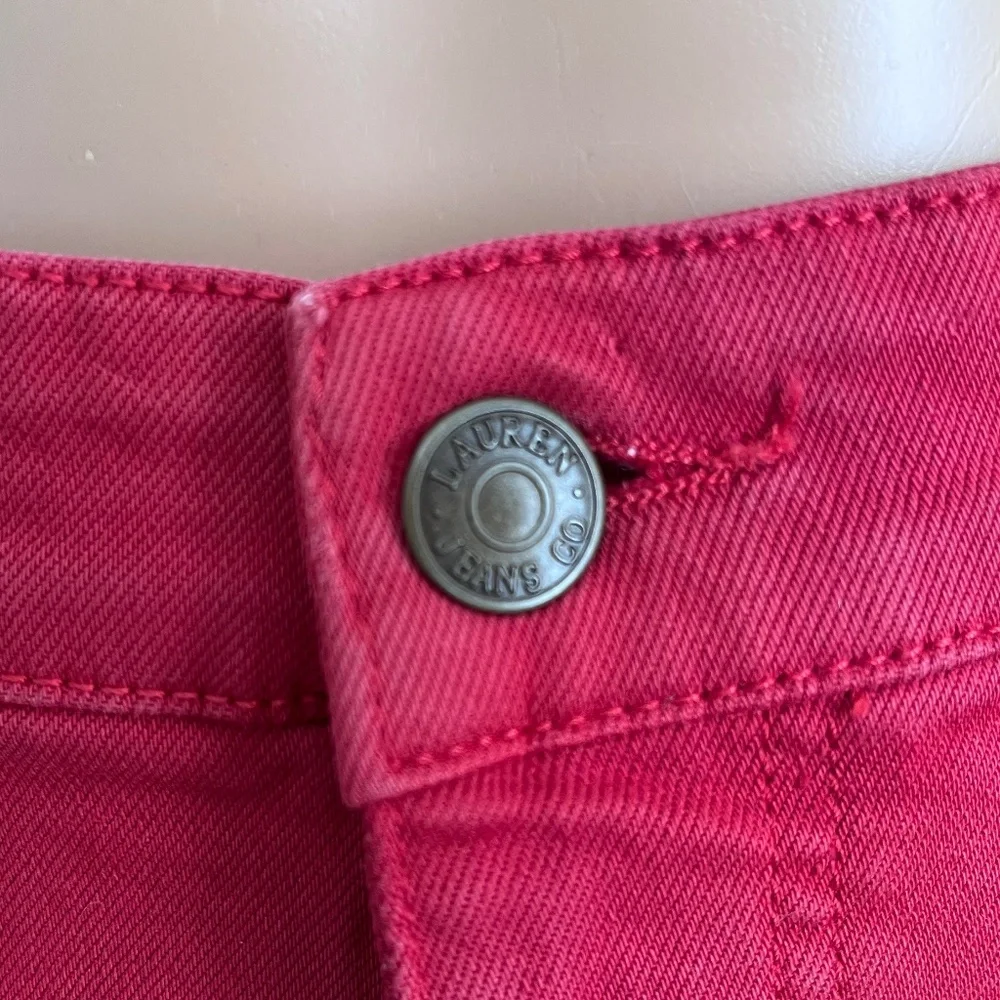 Lauren Jeans Co. LRL Women’s Red Modern Straight Cropped Jeans size 12